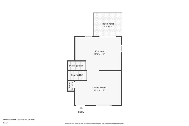 1,875/Mo, 449 Strickland Court Lawrenceville, GA 30046 Floor Plan View