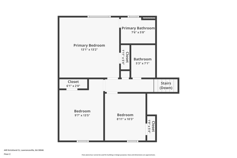 1,875/Mo, 449 Strickland Court Lawrenceville, GA 30046 Floor Plan View 2