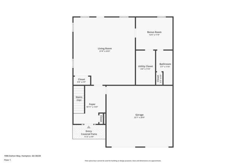 2,050/Mo, 1906 Dalton Way Hampton, GA 30228 Floorplan View