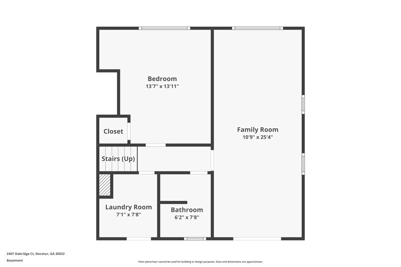 1,780/Mo, 2407 Oakridge Court Decatur, GA 30032 Floor Plan View