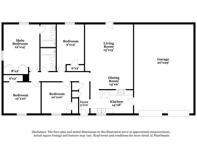 2,150/Mo, 5926 Dart Dr Lithonia, GA 30058 Floor Plan View