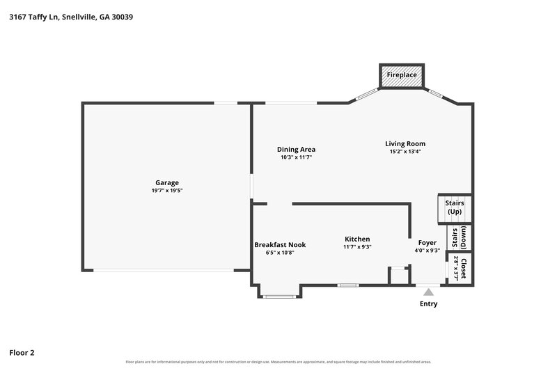 2,090/Mo, 3167 Taffy Lane Snellville, GA 30039 Floorplan View