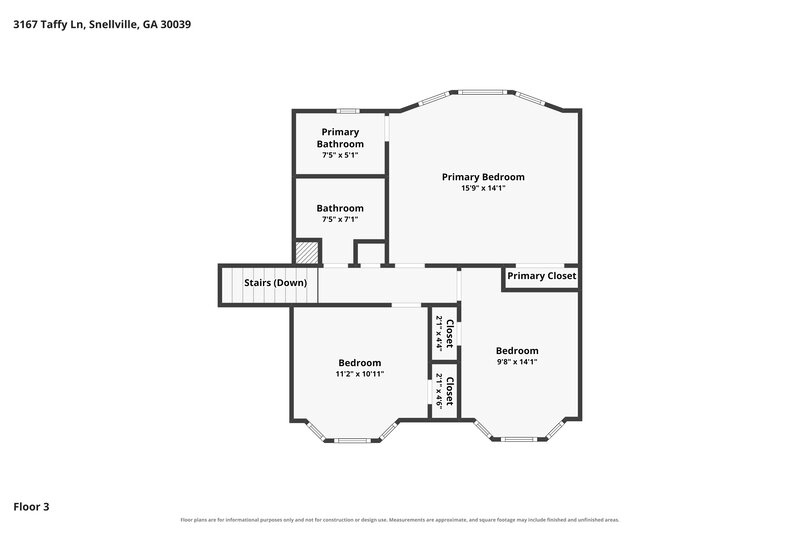 2,090/Mo, 3167 Taffy Lane Snellville, GA 30039 Floorplan View 2