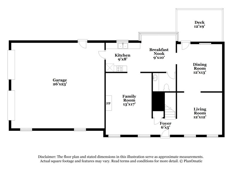 1,950/Mo, 430 Hillsdale Drive Fayetteville, GA 30214 Floor Plan View 2