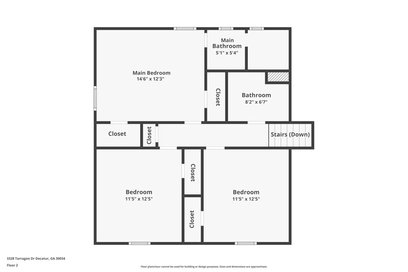 1,915/Mo, 3328 Tarragon Drive Decatur, GA 30034 Floor Plan View 2