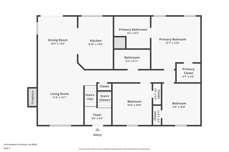 2,015/Mo, 2314 Hampton Drive Decatur, GA 30035 Floor Plan View