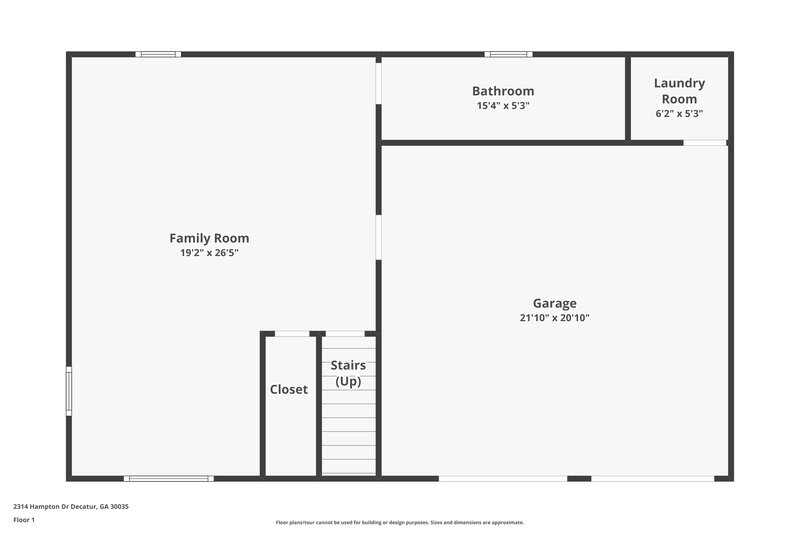 2,015/Mo, 2314 Hampton Drive Decatur, GA 30035 Floor Plan View 2