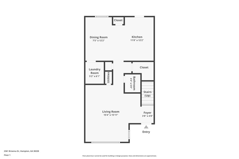 1,715/Mo, 2361 Brianna Drive Hampton, GA 30228 Floorplan View