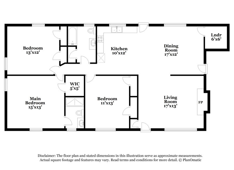 1,640/Mo, 581 Mary Erna Dr Fairburn, GA 30213 Floorplan View