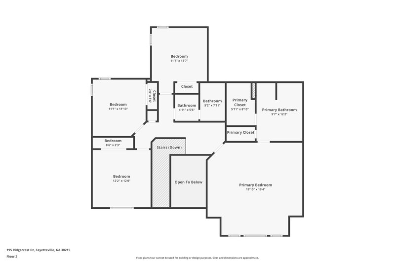 2,865/Mo, 195 Ridgecrest Drive Fayetteville, GA 30215 Floorplan View 2