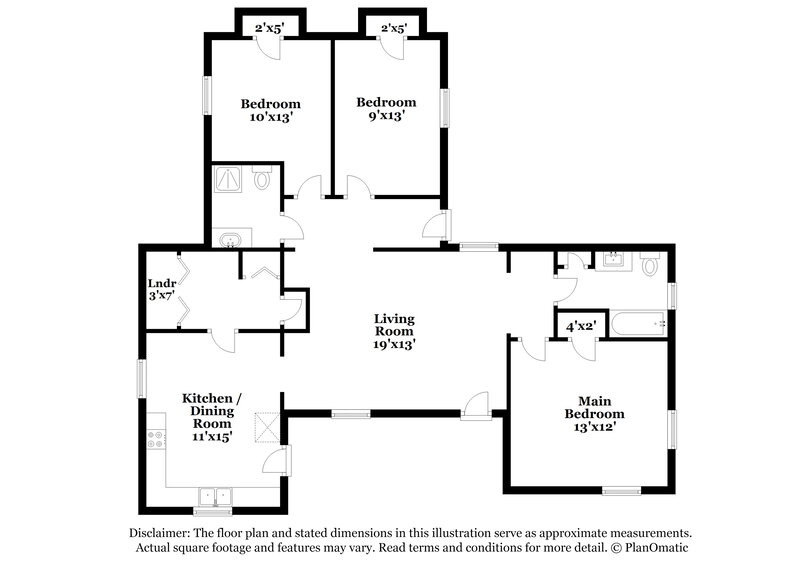 1,325/Mo, 1308 Greenbriar Drive Griffin, GA 30223 Floor Plan View