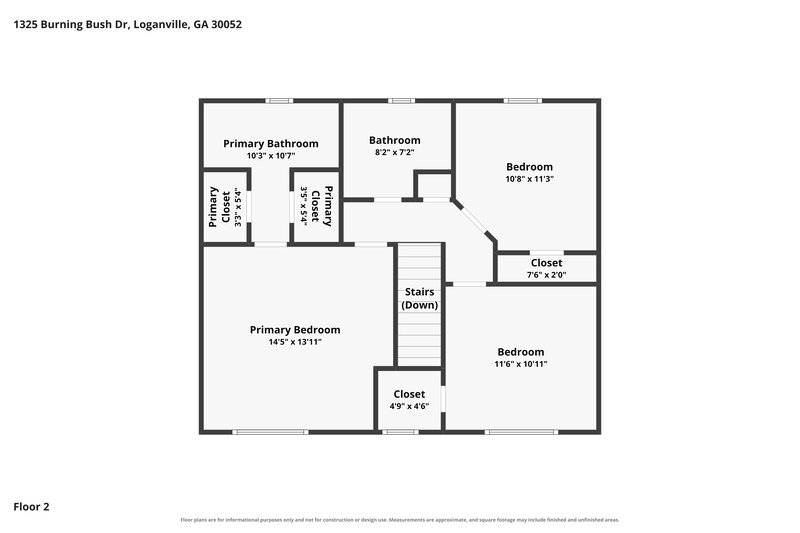 1,995/Mo, 1325 Burning Bush Drive Loganville, GA 30052 Floorplan View