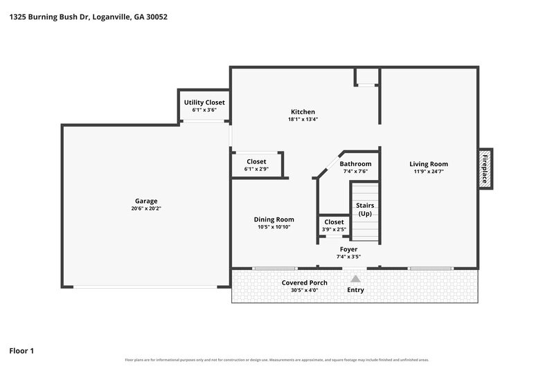 1,995/Mo, 1325 Burning Bush Drive Loganville, GA 30052 Floorplan View 2