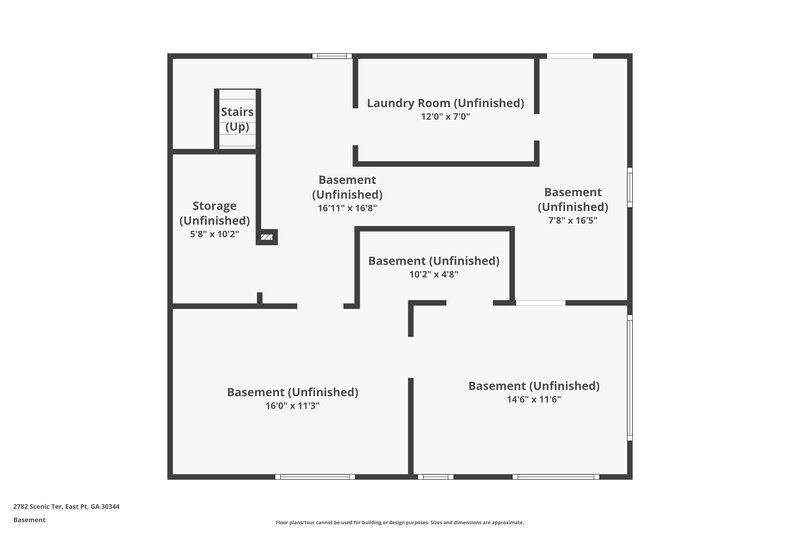 1,795/Mo, 2782 Scenic Terrace East Point, GA 30344 Floorplan View 2
