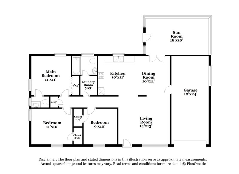 1,660/Mo, 303 Mercer Drive Jonesboro, GA 30236 Floorplan View