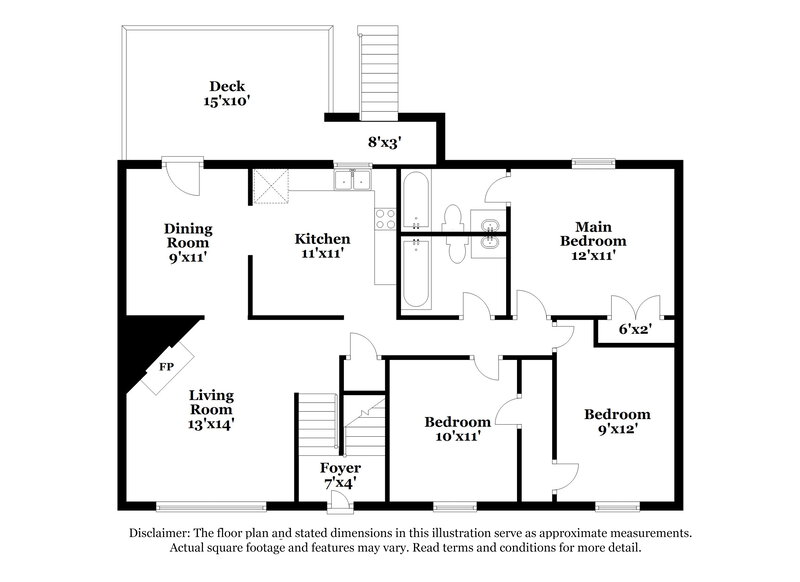 1,755/Mo, 2171 CHEROKEE VALLEY CIR Lithonia, GA 30058 Floor Plan View 2