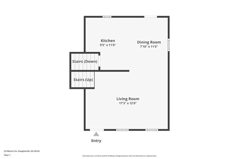 1,665/Mo, 23 Elberta Terrace Douglasville, GA 30134 Floorplan View