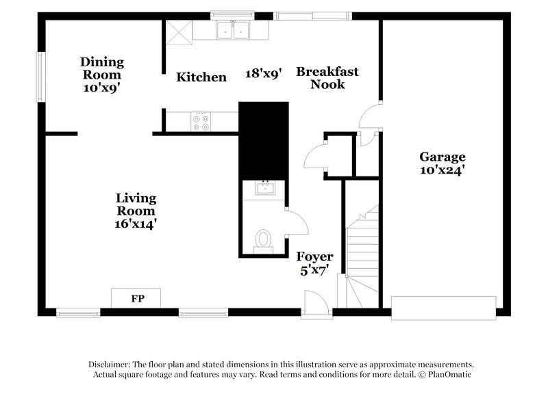 2,440/Mo, 6262 Creekford Lane Lithonia, GA 30058 Floor Plan View