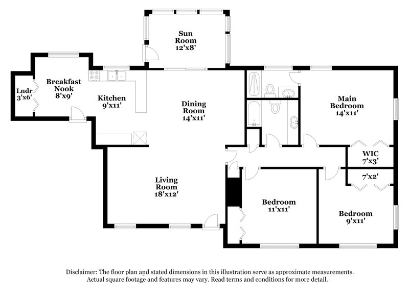 1,595/Mo, 2244 Briarwood Circle Conyers, GA 30094 Floor Plan View