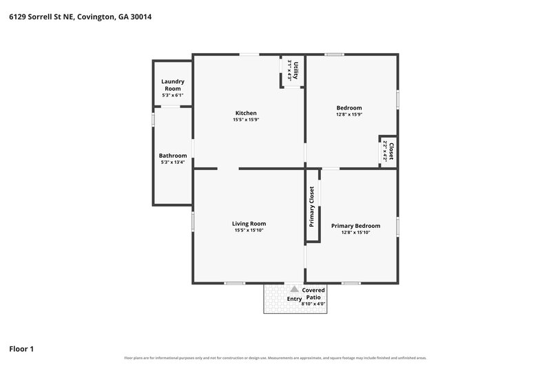 1,490/Mo, 6129 Sorrell St NE Covington, GA 30014 Floor Plan View