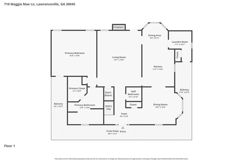 2,395/Mo, 710 Maggie Mae Lane Lawrenceville, GA 30045 Floor Plan View 2
