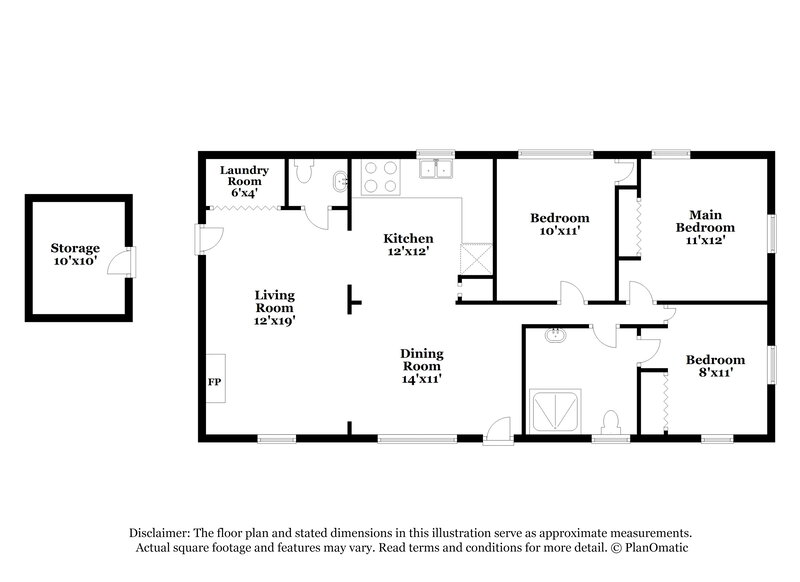 1,600/Mo, 302 Wren Circle Austell, GA 30168 Floor Plan View
