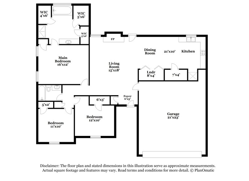 1,745/Mo, 160 Avery Drive Covington, GA 30016 Floor Plan View