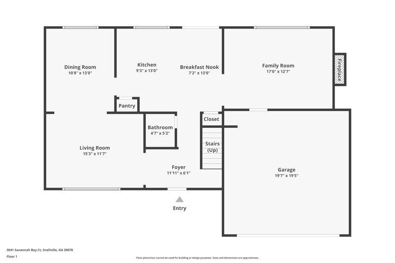 2,870/Mo, 3041 Savannah Bay Court Snellville, GA 30078 Floor Plan View