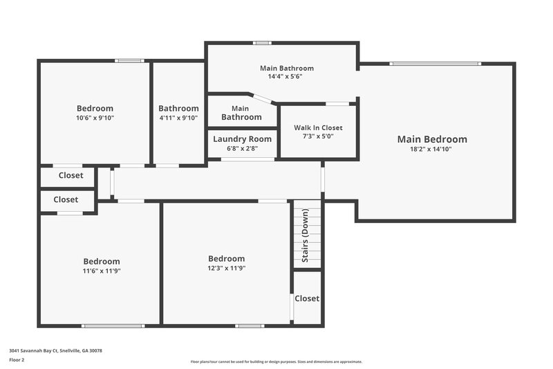 2,870/Mo, 3041 Savannah Bay Court Snellville, GA 30078 Floor Plan View 2