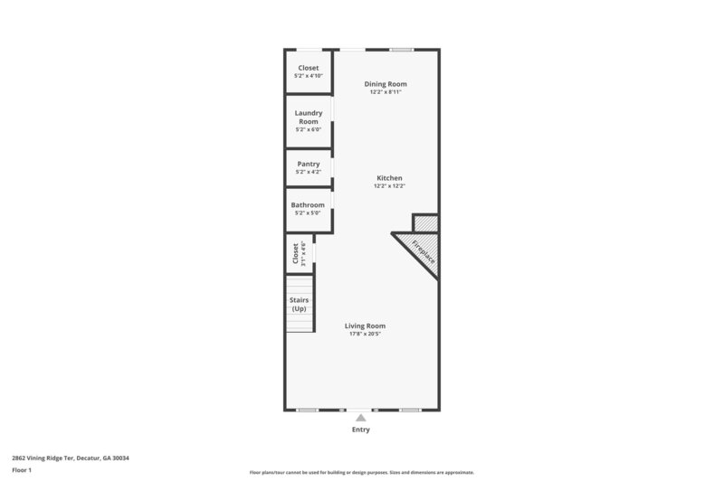 1,570/Mo, 2862 Vining Ridge Terrace Decatur, GA 30034 Floorplan View