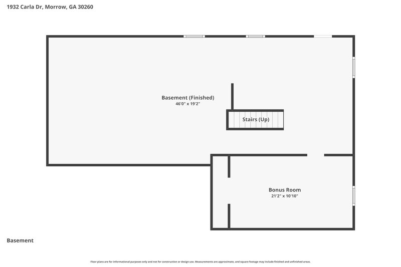 1,675/Mo, 1932 Carla Drive Morrow, GA 30260 Floorplan View