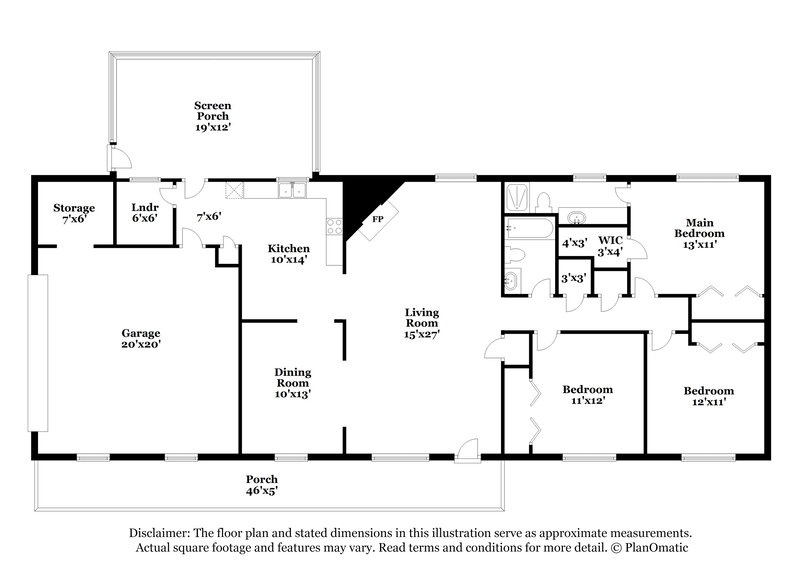 1,830/Mo, 6206 Shallow Creek Lane Douglasville, GA 30135 Floor Plan View