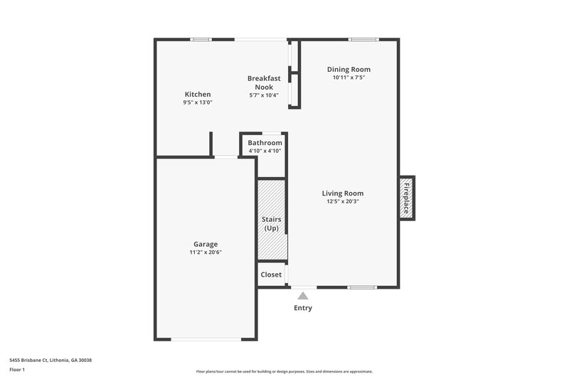 1,695/Mo, 5455 Brisbane Court Lithonia, GA 30038 Floor Plan View
