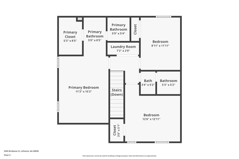 1,695/Mo, 5455 Brisbane Court Lithonia, GA 30038 Floor Plan View 2