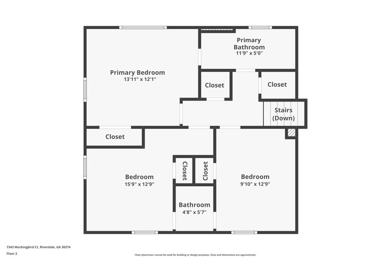 2,380/Mo, 7343 Mockingbird Court Riverdale, GA 30274 Floor Plan View