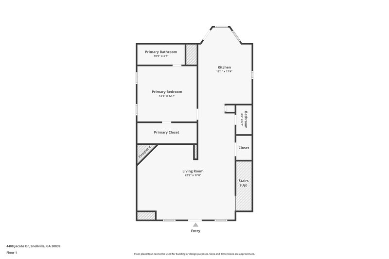 1,850/Mo, 4408 Jacobs Drive Snellville, GA 30039 Floor Plan View