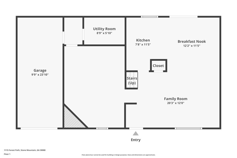 2,400/Mo, 1115 Forest Path Stone Mountain, GA 30088 Floor Plan View