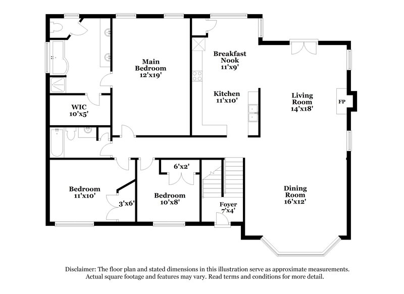 2,065/Mo, 5787 Pecan Grove Ellenwood, GA 30294 Floor Plan View 2