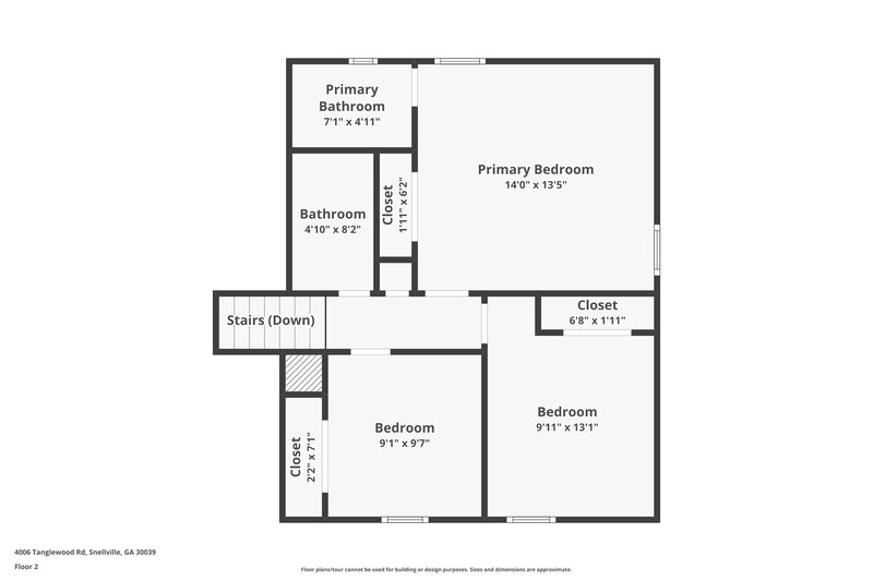 1,820/Mo, 4006 Tanglewood Road Snellville, GA 30039 Floor Plan View 3