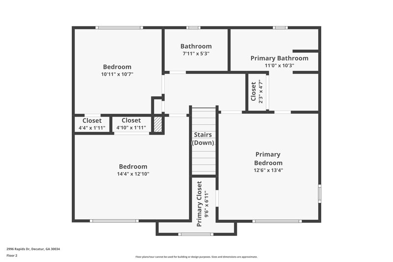 2,570/Mo, 2996 Rapids Drive Decatur, GA 30034 Floorplan View