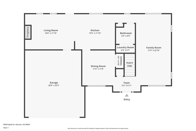 2,570/Mo, 2996 Rapids Drive Decatur, GA 30034 Floorplan View 2