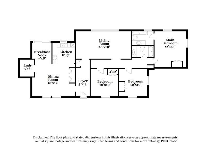 1,525/Mo, 6881 Vesta Brook Drive Morrow, GA 30260 Floor Plan View