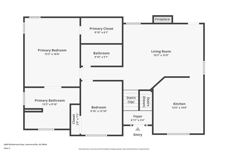 2,025/Mo, 2660 Windstream Way Lawrenceville, GA 30044 Floor Plan View 2