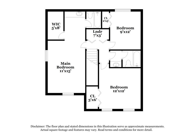 2,330/Mo, 6164 Saint Christophers Court Lithonia, GA 30058 Floor Plan View 2