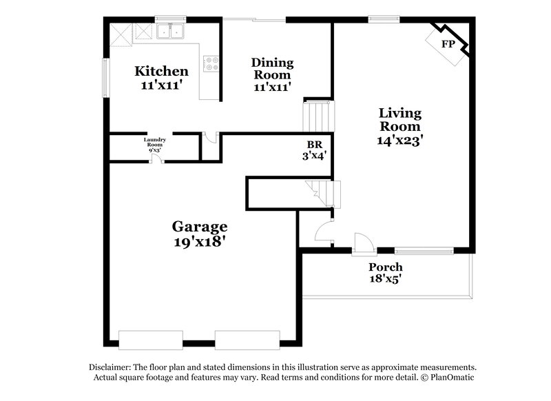 1,895/Mo, 469 Sherwood Greens Stone Mountain, GA 30087 Floor Plan View 2