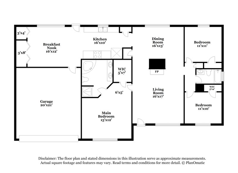 1,770/Mo, 1577 Red Briar Way Jonesboro, GA 30236 Floor Plan View