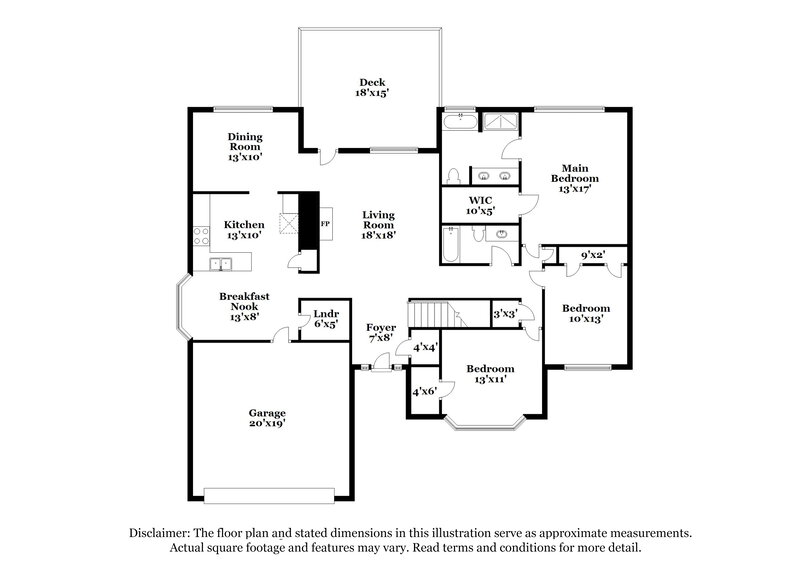 2,090/Mo, 405 Clearwater Place Lawrenceville, GA 30044 Floor Plan View
