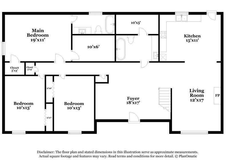1,650/Mo, 3928 Yeager Road Douglasville, GA 30135 Floorplan View 2