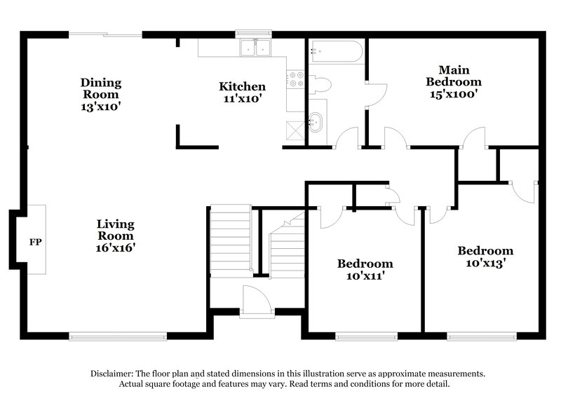 1,985/Mo, 3592 Riverchase Drive Decatur, GA 30034 Floor Plan View