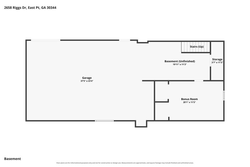 1,785/Mo, 2658 Riggs Drive East Point, GA 30344 Floor Plan View
